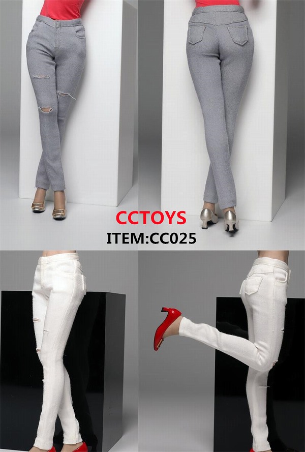 画像3: CCTOYS 1/6 女性用 Casual Ripped Slim-Fit Jeans 5種 CC025  *予約
