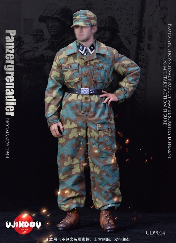 画像1: UJINDOU 1/6 WWII ドイツ軍 装甲擲弾兵 イタリア迷彩 ユニフォーム セット 1944 ノルマンディー UD9014 *お取り寄せ