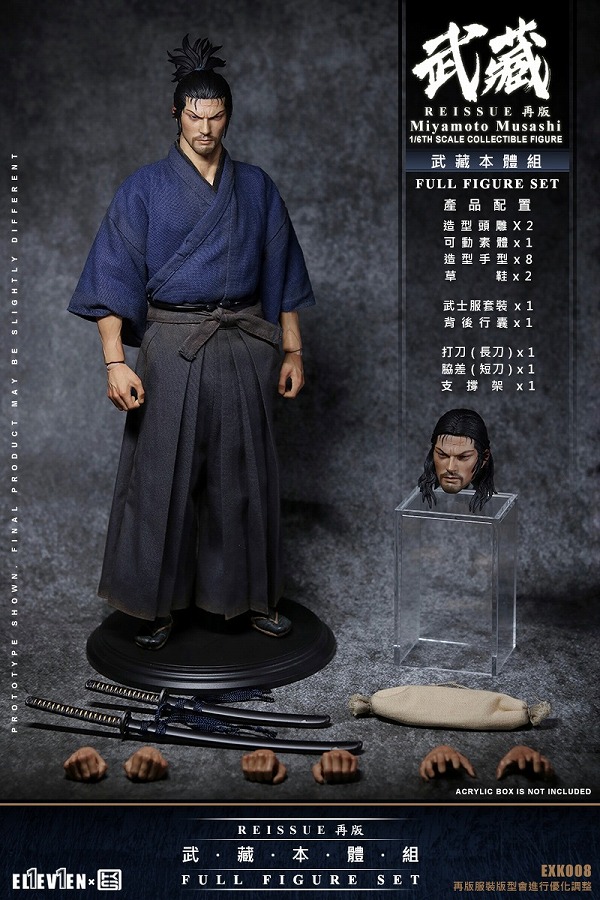 ELEVEN × KAI STUDIO 1/6 EXK008 宮本武蔵 MUSASHI ヘッド2個 