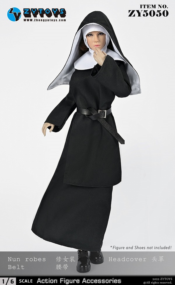 画像2: ZYTOYS 1/6 ZY5050 修道女 衣装 セット *お取り寄せ