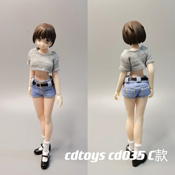 CDToys 1/12 デニム パンツ シャツ セット 女性フィギュア用 6種 
