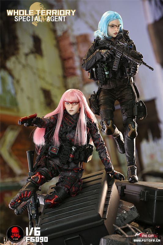 画像1: Fire Girl Toys 1/6 CQB 近接戦闘 タクティカル チーム 女性スーツ & 武器 セット アクションフィギュア用 2種 FG090 *予約