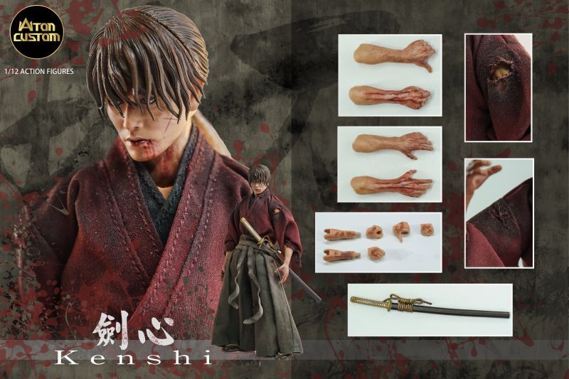 ☆新品 1/12 緋村剣心 アクションフィギュア バトルダメージバージョン