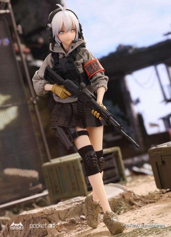 画像1: HASUKI Pocket Art 1/12  Assaulter Sasha アクションフィギュア PA003 *予約