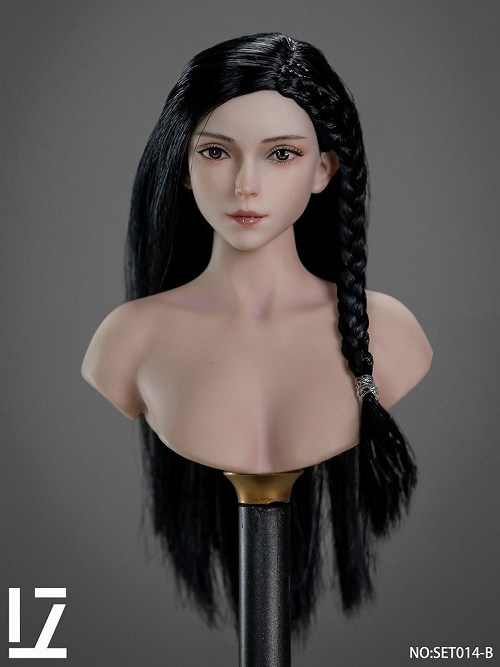 LZ TOYS SET014 1/6 女性ヘッド 静 初 Female Head Sculpture Jingchu 