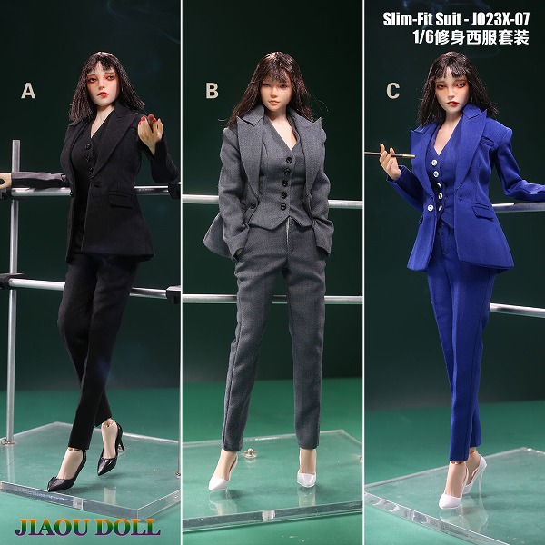 Jiaou Doll 1/6 JO23X-07 女性用 スリムフィット スーツ 3種- 1/6 