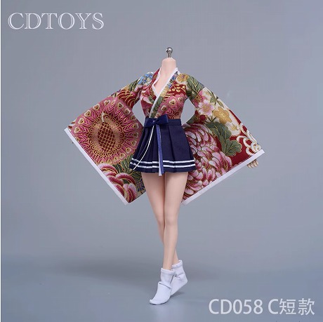 CDToys 1/6 CD058 ショート 着物 袴 セット 女性フィギュア用 9種