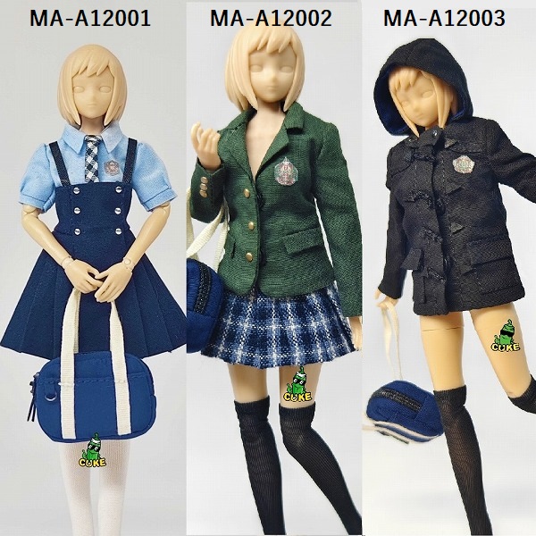 画像1: CUKE TOYS 1/6 MA-A12001 / MA-A12002 / MA-A12003 ガール スクール ユニフォーム Machine Girl Suit セット 3種 *予約