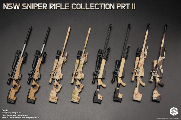 画像1: Easy & Simple 1/6 NSW SNIPER RIFLE COLLECTION PRT II ES 06041 (A-H)  *予約