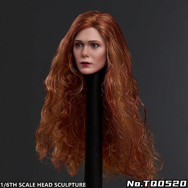 画像3: TTTOYS 1/6 欧米女性ヘッド Scarlet Witch Hair Transplant Head TQ0520 *予約