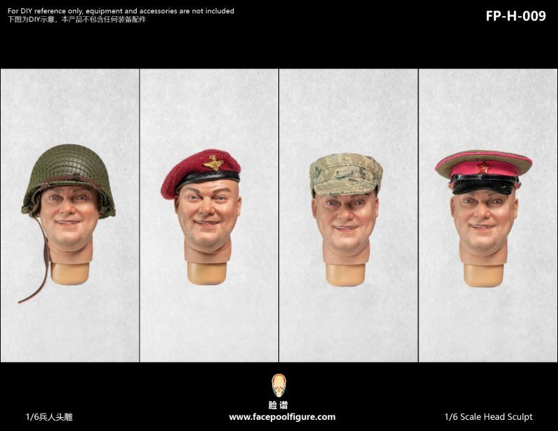画像5: Facepoolfigure 1/6 白人 太め 男性 表情 ヘッド 2種 FP-A-007 FP-H-009 *予約