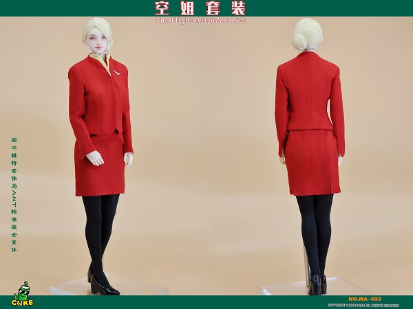 画像4: CUKE TOYS 1/6 G航空 客室乗務員 キャビンアテンダント CA 制服 sky blue セット MA-033 *予約