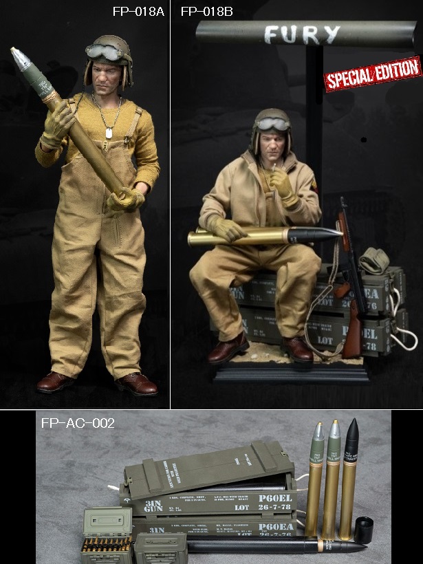 画像1: Facepoolfigure 1/6 WWII アメリカ軍第2機甲師団上等兵 M4A3シャーマン装填手 “クーン・アス” アクションフィギュア 3種 FP-018AB FP-AC-002 *予約