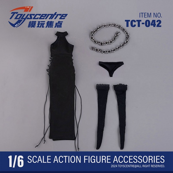 画像3: Toyscentre 1/6 ハイウエスト ホロ― ダブルスリット タイストラップ ドレス TCT-042 *予約