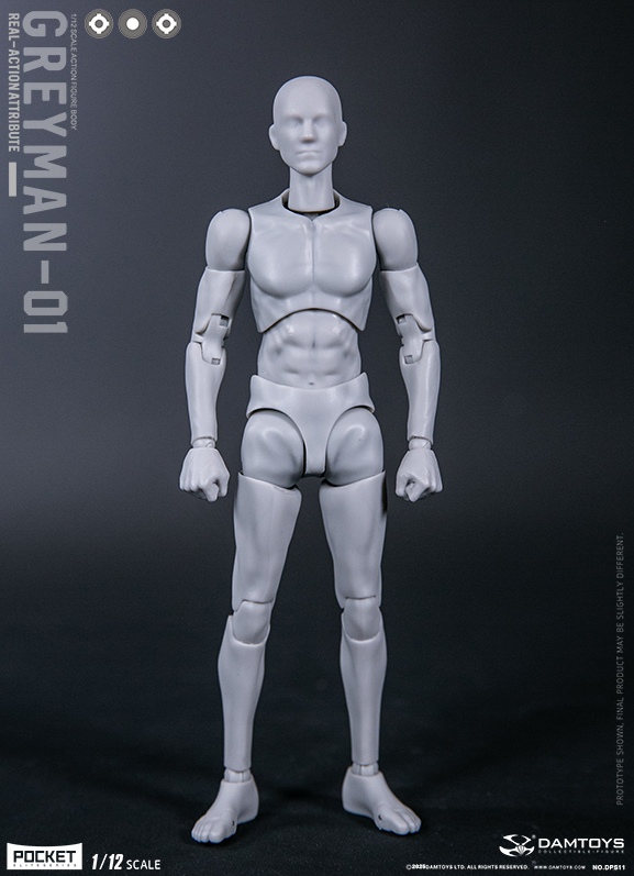 画像1: DAMTOYS 1/12 グレーマン GREYMAN 男性 素体 ボディ アクションフィギュア DPS11 *予約