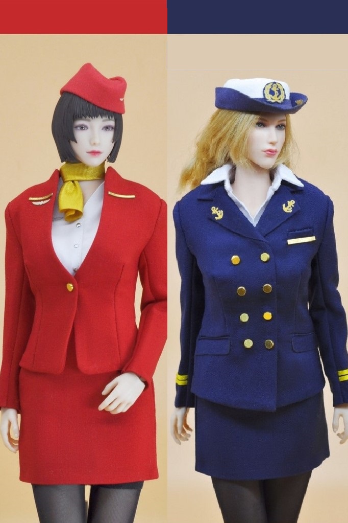 画像1: CUKE TOYS 1/6 ZMN航空 客室乗務員 / ZMN船員 女性 制服 セット 2種 MA-038 *予約