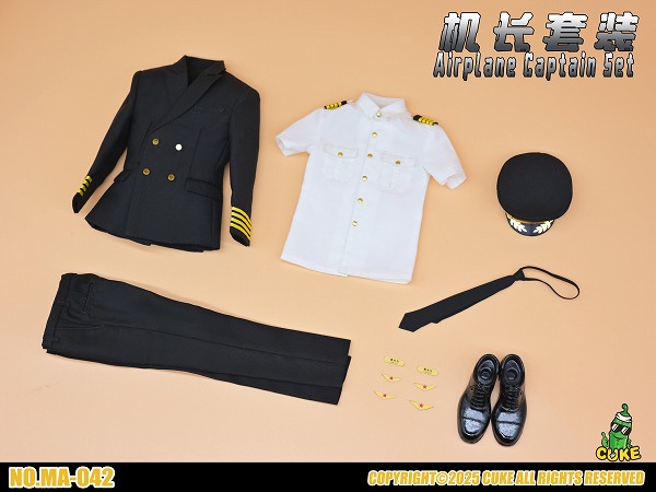 画像2: CUKE TOYS 1/6 エアプレーン キャプテン コスチューム 衣装 セット アクションフィギュア用 MA-042 *予約