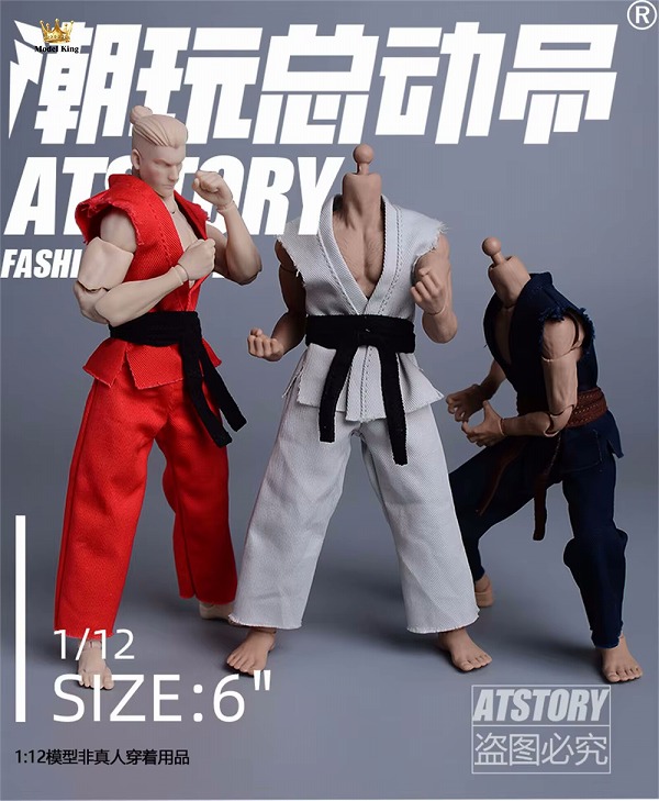 画像1: FBT-st 1/12 ファイター 袖なし 道着 アクションフィギュア用 3種 *予約