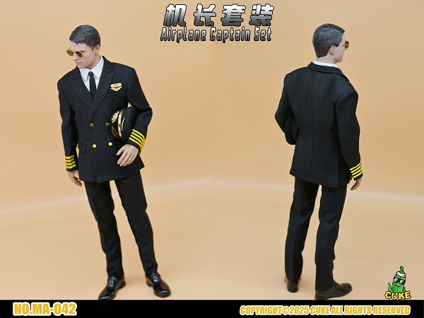 画像1: CUKE TOYS 1/6 エアプレーン キャプテン コスチューム 衣装 セット アクションフィギュア用 MA-042 *予約