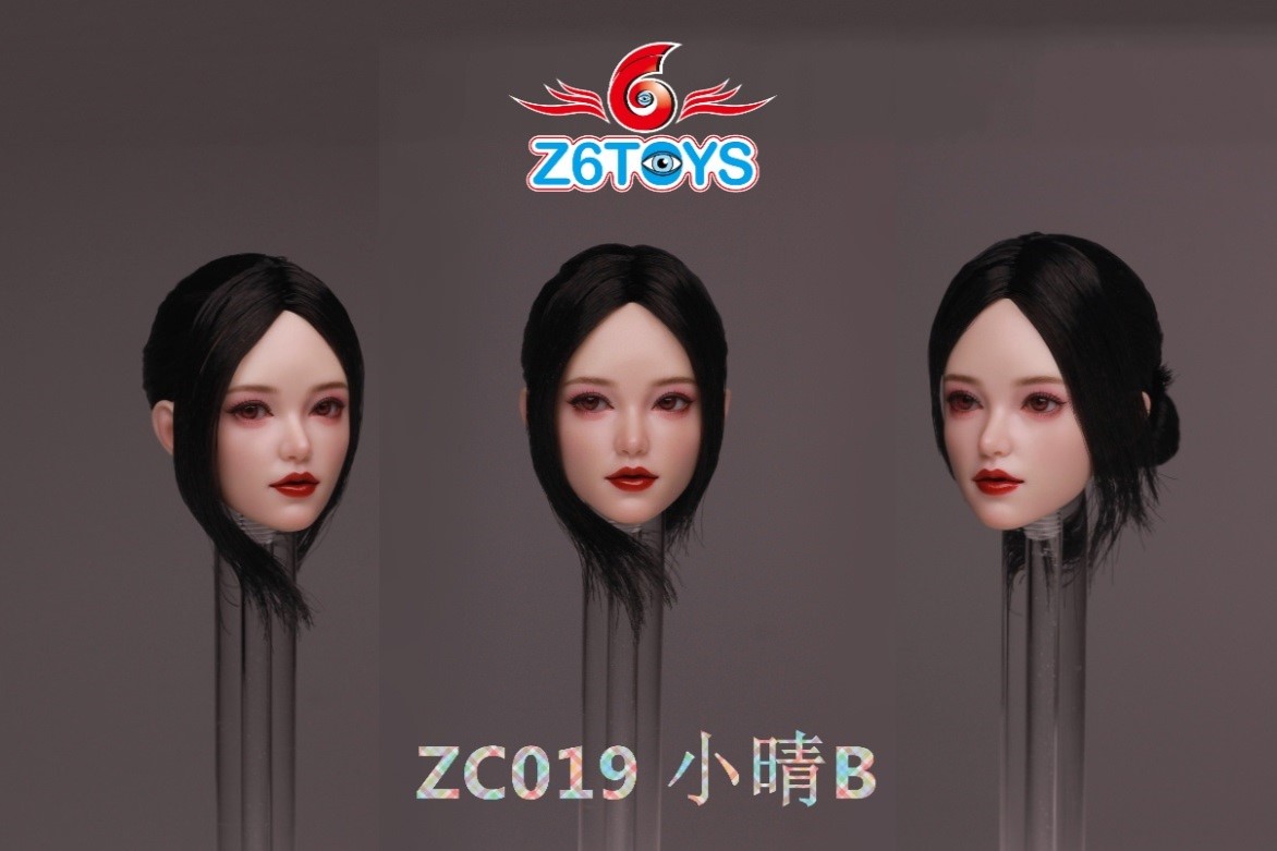 【作業姉さん】1/6　シームレス素体 　白肌 アジア女性ヘッド付き【眼球調整可】 Z6TOYS 1/6 アジアン ビューティー 女性ヘッド ZC019 眼球可動