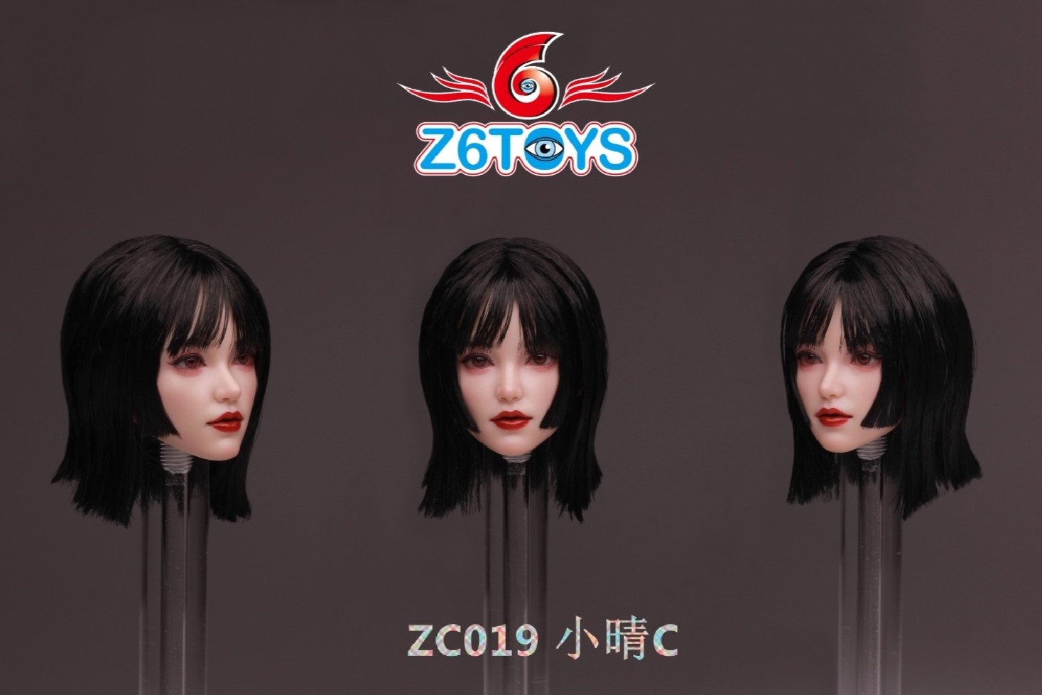 Z6TOYS 1/6 アジアン ビューティー 女性ヘッド ZC019 眼球可動