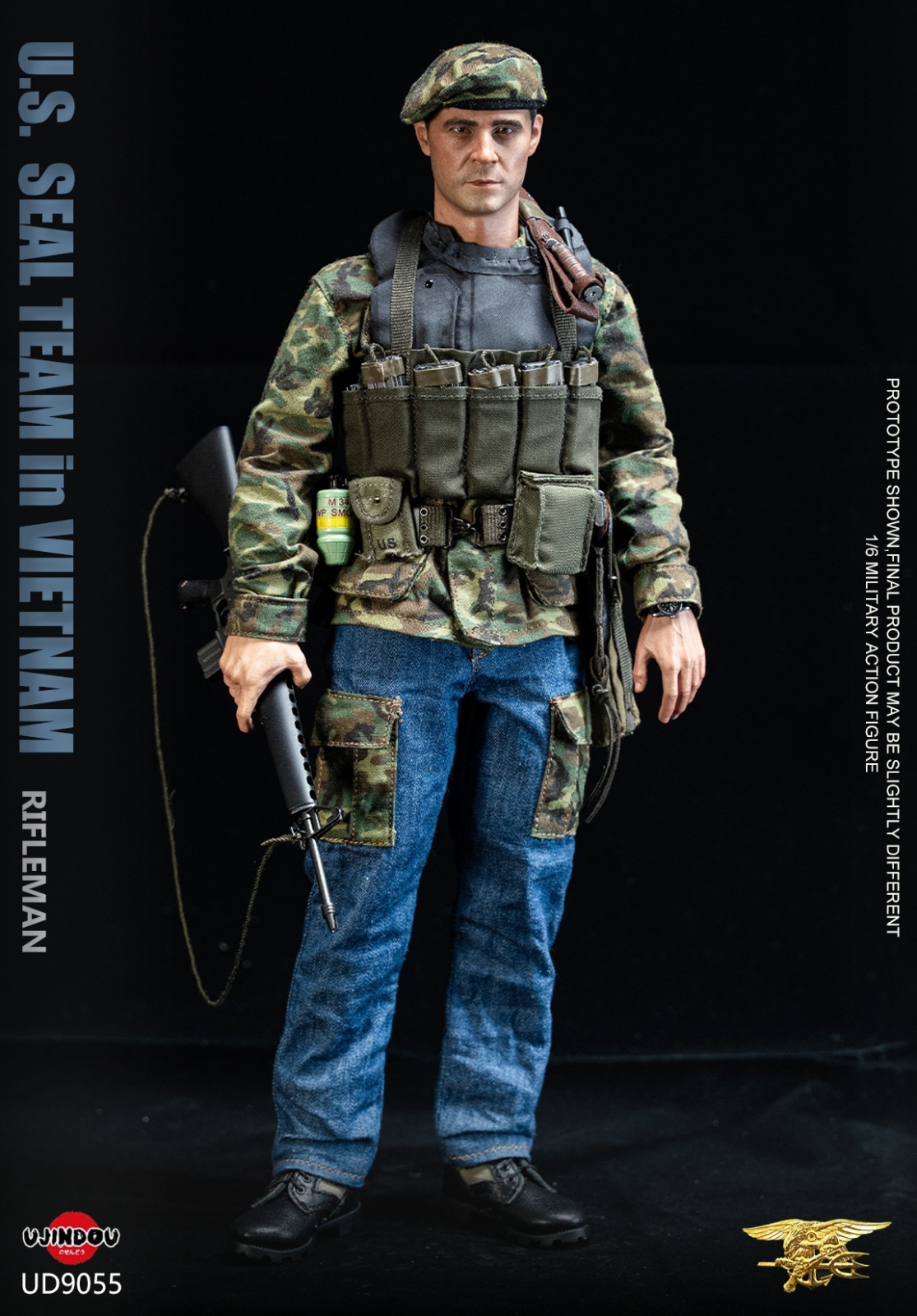 画像1: UJINDOU 1/6 アメリカ海軍特殊部隊 ネイビーシールズ ライフルマン ベトナム戦争 アクションフィギュア UD9055 *予約