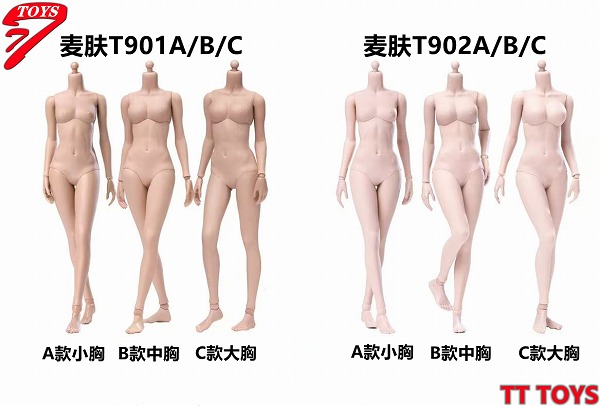 画像1: TT TOYS 1/6 女性 ウルトラ ポーザブル ボディ アクションフィギュア用 T901 T902 *予約